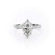1.50 Ct Marquise Cut Moissanite Engagement Ring Mapple Gems